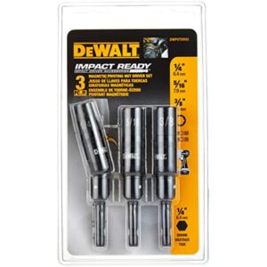 DeWalt Impact Ready Multi Size in. X 2-9/16 in. L Black Oxide Nut Driver Set 3 pc