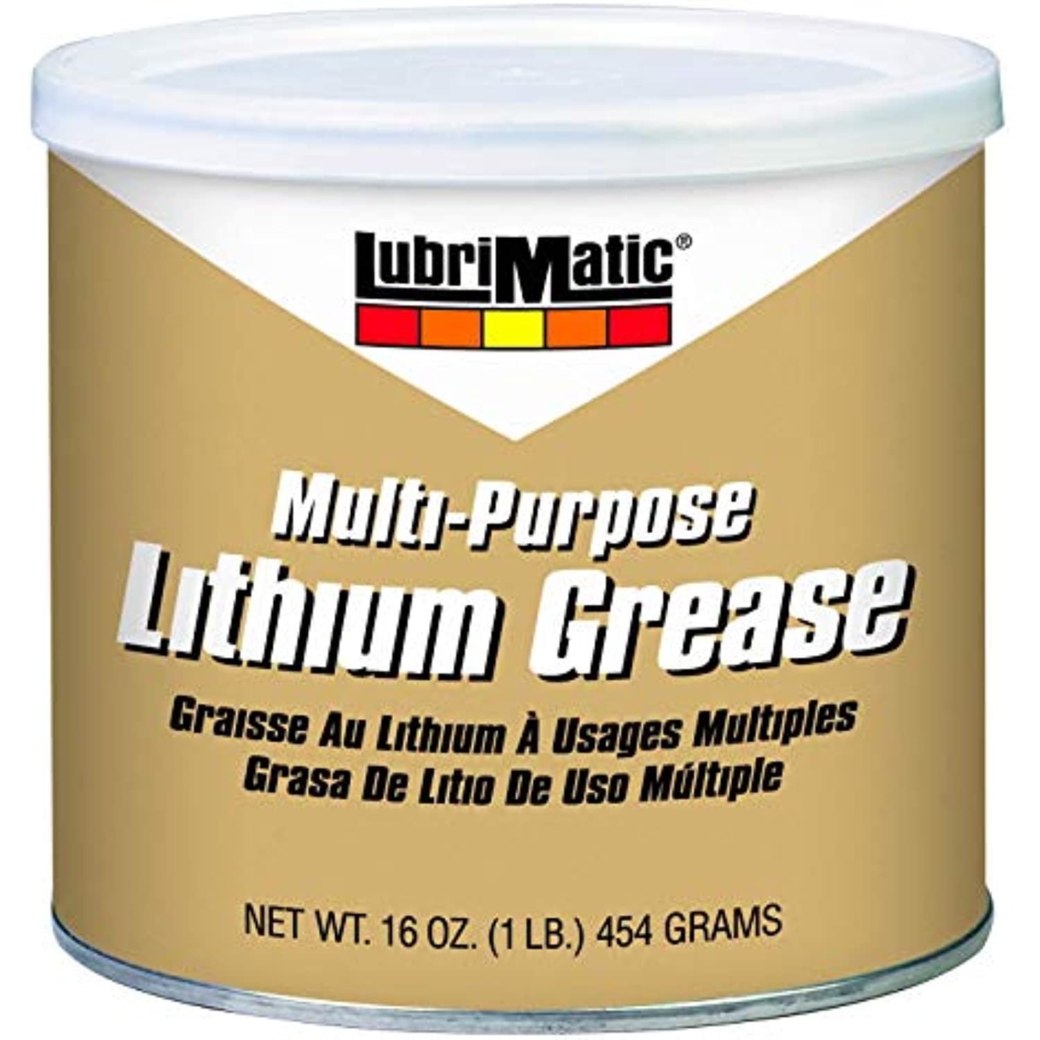 Lubrimatic 11316 1 Pack Multi-purpose Lithium Grease, 16 Oz. Can, Amber 