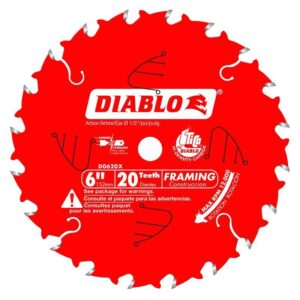 Diablo 6 in. D X 1/2 in. TiCo Hi-Density Carbide Framing Blade 20 teeth