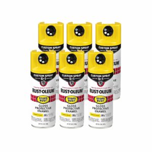 Rust-Oleum Custom Spray 5-in-1 Gloss Sunburst Yellow Spray Paint 12 oz  6-Pack!