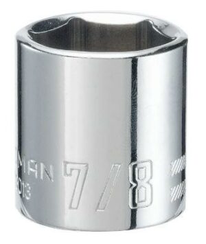 Craftsman 7/8 in. X 3/8 in. drive SAE 6 Point Standard Shallow Socket