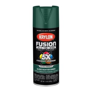 Krylon Fusion All-In-One Gloss Hunter Green Paint+Primer Spray Paint  (Case of 6)