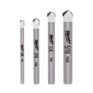 Milwaukee 5.25 in. L Carbide Tile and Stone Drill Bit Set Round Shank