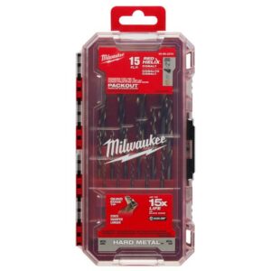 Milwaukee Red Helix Cobalt Drill Bit Set 3-Flat Shank - Image 2