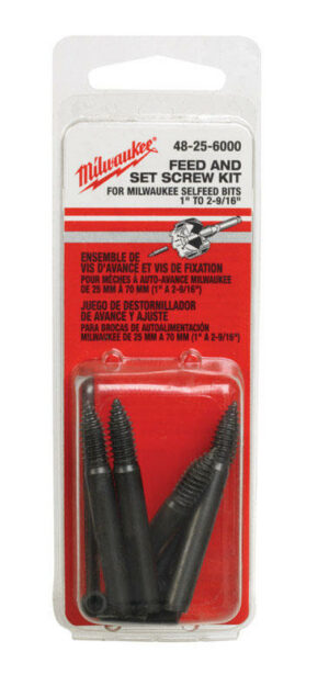 Milwaukee SWITCHBLADE Carbon Steel Feed and Set Screw Accessory Set Hex Shank