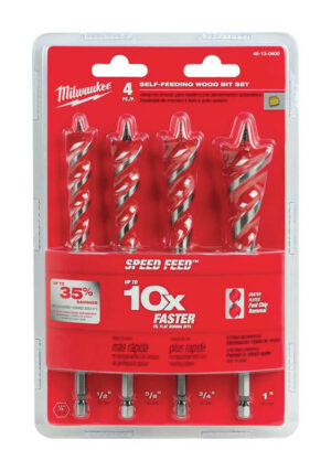 Milwaukee SPEED FEED 6-1/2 in. L Steel Wood Bit Set Quick-Change Hex Shank