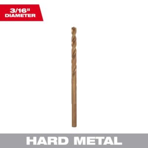 Milwaukee Red Helix 3/16 in. X 3-1/2 in. L Steel Thunderbolt Drill Bit 3-Flat Shank