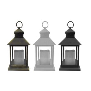 Alpine Glass/Plastic Assorted Lantern (Case of 6)