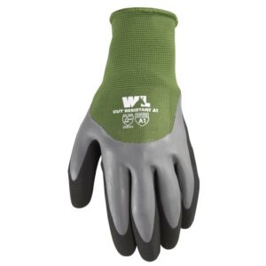 Wells Lamont Men's Indoor/Outdoor Latex Palm Dipped Gloves Gray/Green L