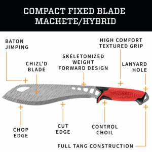 Gerber Gear Versafix Pro, Machete Knife Hybrid, Red [31-003469] - Image 2