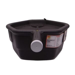 Midwest Can Black 6.4 in. H Polyethylene 15 qt Drain Pan