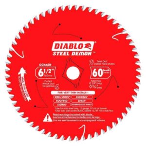 Diablo Steel Demon 6-1/2 in. D X 5/8 in. TiCo Hi-Density Carbide Circular Saw Blade 60 teeth