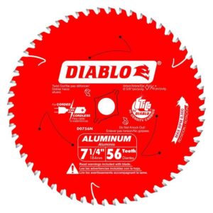 Diablo 7-1/4 in. D X 5/8 in. TiCo Hi-Density Carbide Circular Saw Blade 56 teeth