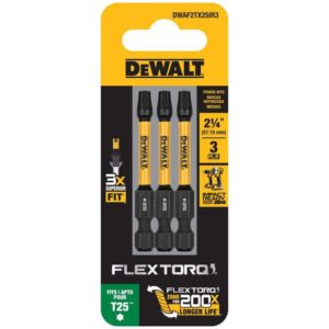 DeWalt FlexTorq Torx T25 X 2.25 in. L Drill and Driver Bit Set Steel