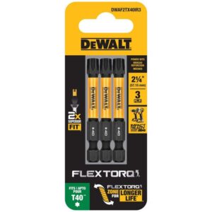 DeWalt FlexTorq Torx T40 X 2.25 in. L Drill and Driver Bit Set Steel