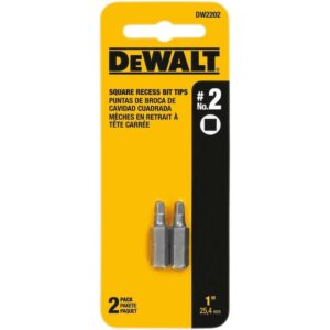 DeWalt Square Recess #2 X 1 in. L Screwdriver Bit Heat-Treated Steel