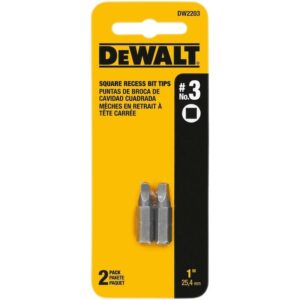 DeWalt Square Recess #3 X 1 in. L Screwdriver Bit Heat-Treated Steel