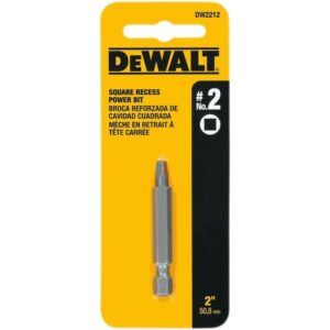 DeWalt Square Recess #2 X 2 in. L Power Bit Heat-Treated Steel