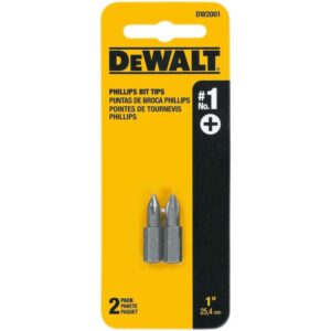 DeWalt Phillips #1 X 1 in. L Screwdriver Bit Heat-Treated Steel