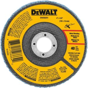 DeWalt 4 in. D X 5/8 in. Zirconia Type 29 Flap Disc 40 Grit