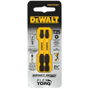 DeWalt FlexTorq Torx T25 X 2 in. L Impact Power Bit Steel