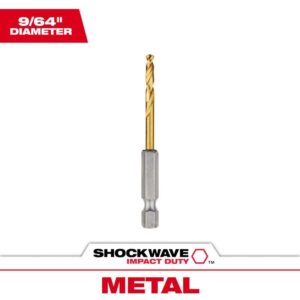 Milwaukee Shockwave 9/64 in. X 2.63 in. L High Speed Steel Red Helix Drill Bit Hex Shank