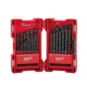 Milwaukee Thunderbolt Black Oxide Drill Bit Set 3-Flat Shank