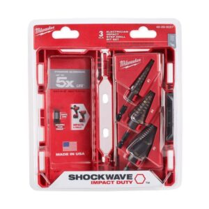 Milwaukee Shockwave High Speed Steel Impact Step Bit Set Quick-Change Hex Shank