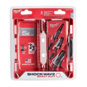 Milwaukee Shockwave 3/16 to 1 in. High Speed Steel Impact Step Bit Set Quick-Change Hex Shank