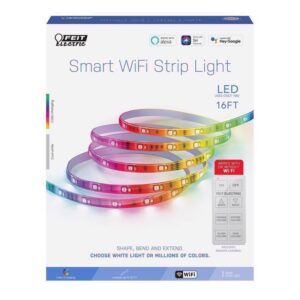 Feit Smart Home 16 ft. L Color Changing Plug-In LED Smart-Enabled Light Strip