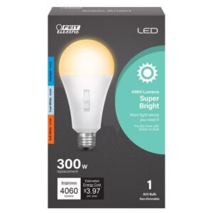 Feit A23 E26 (Medium) LED Bulb Adjustable White 300 Watt Equivalence