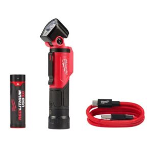 Milwaukee 500 lm Black/Red LED Rechargeable Flashlight