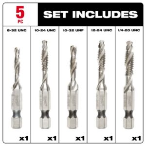 Milwaukee Shockwave Metal Drill and Tap Set Hex Shank