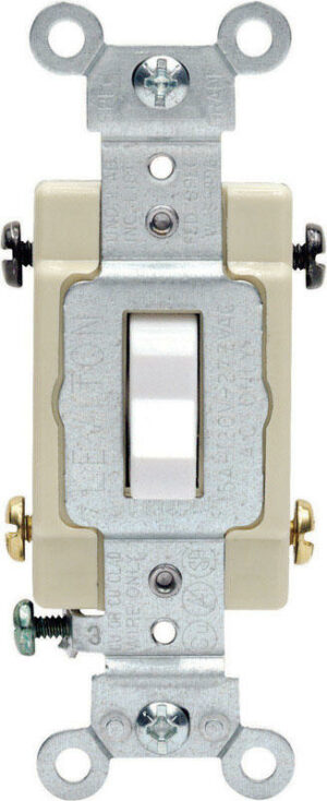 Leviton 15 amps Four Pole Toggle AC Quiet Switch White