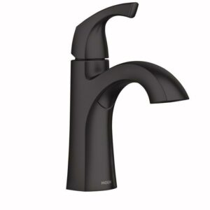 Moen Lindor Matte Black Modern Bathroom Faucet