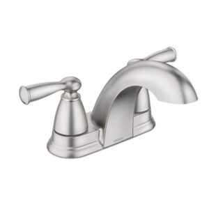 Moen Banbury Brushed Nickel Traditional Centerset Bathroom Sink Faucet