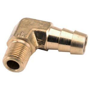 Anderson Metals 1/4 in. Hose Barb in. X 1/4 in. D MIP Brass 90 Degree Elbow (Case of 5)