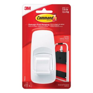 3M Command Jumbo Plastic Hook 4.25 in. L