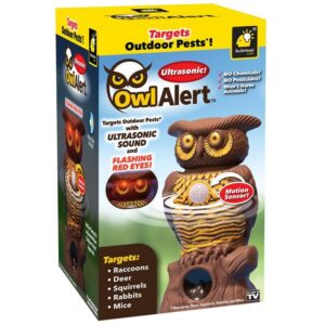 Owl Alert Electronic Pest Repeller For Outdoor Pests