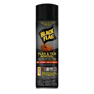 Black Flag Flea & Tick Killer for Upholstery & Pet Bedding Aerosol, 16-Ounce