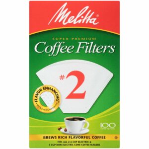 Melitta 6 cups White Cone Coffee Filter 100 pk