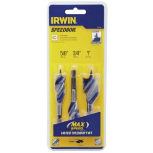 Irwin Speedbor Steel Wood Boring Bit Set Quick-Change Hex Shank 3 pc - Image 2