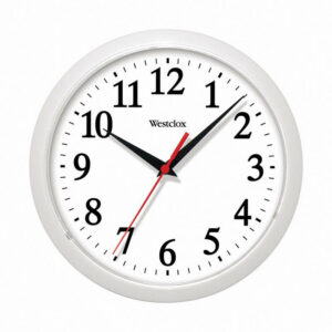 Westclox 10 in. L X 10 in. W Indoor Classic Analog Wall Clock Plastic White