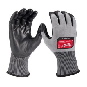 Milwaukee Cut Level 3 High Dexterity Polyurethane Dipped Gloves Gray L