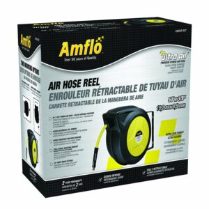 Amflo 588HR-RET 3/8" x 50' Enclosed Hyrbrid Hose Reel, Yellow - Image 2